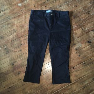 Anthropologie flat front cropped slacks